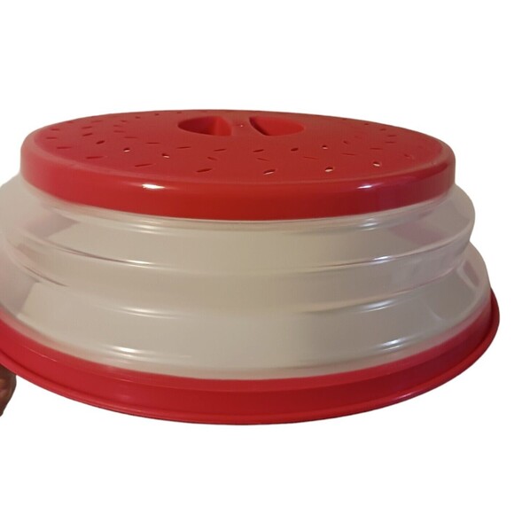Microwave (Collapsible Cover)-(Red/Clear)-(Size 10.5 inch-26.5cm)-(New)-$33.00 - Picture 5 of 12